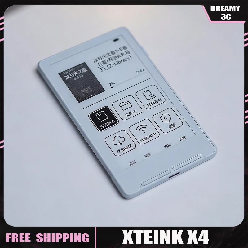 Lector de Libros Electrónicos XTEINK X4 con Pantalla de Tinta Electrónica, Magnético, Ligero, 4.3 Pulgadas, 220ppi, Portátil, Ultrafino, 650mAh, 16GB, Ideal para Regalo