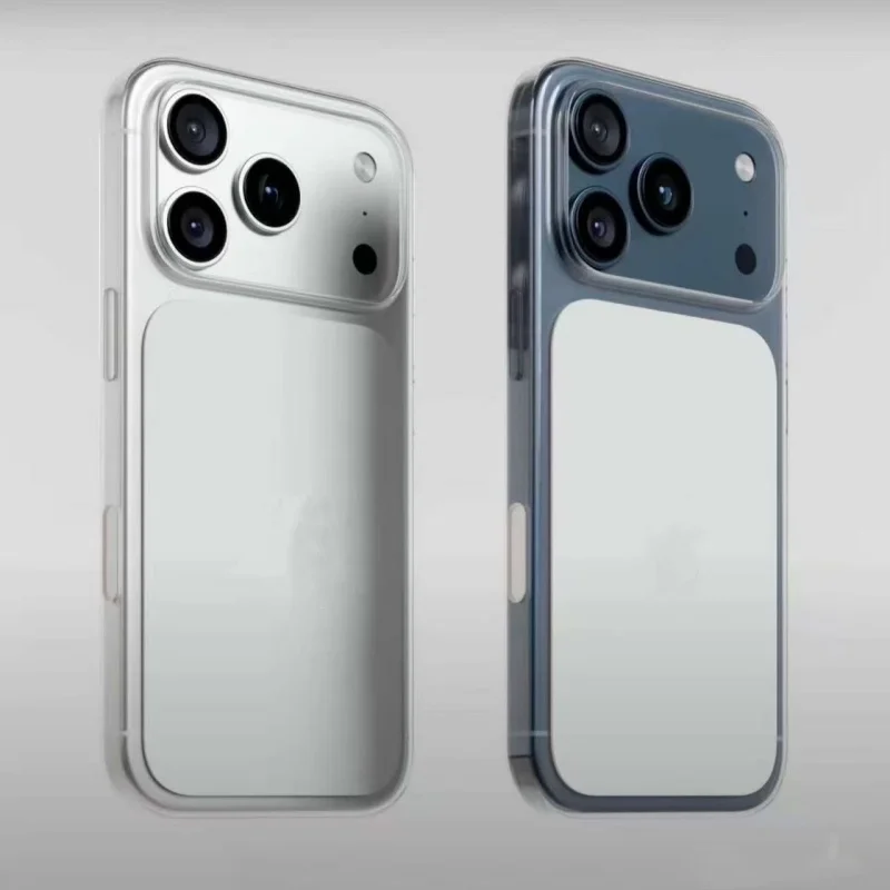 Coque officielle 1:1 pour Magsafe pour iPhone 17 Pro 17 Pro Max 17, coque arrière transparente, magnétique, chargement sans fil, avec boîte