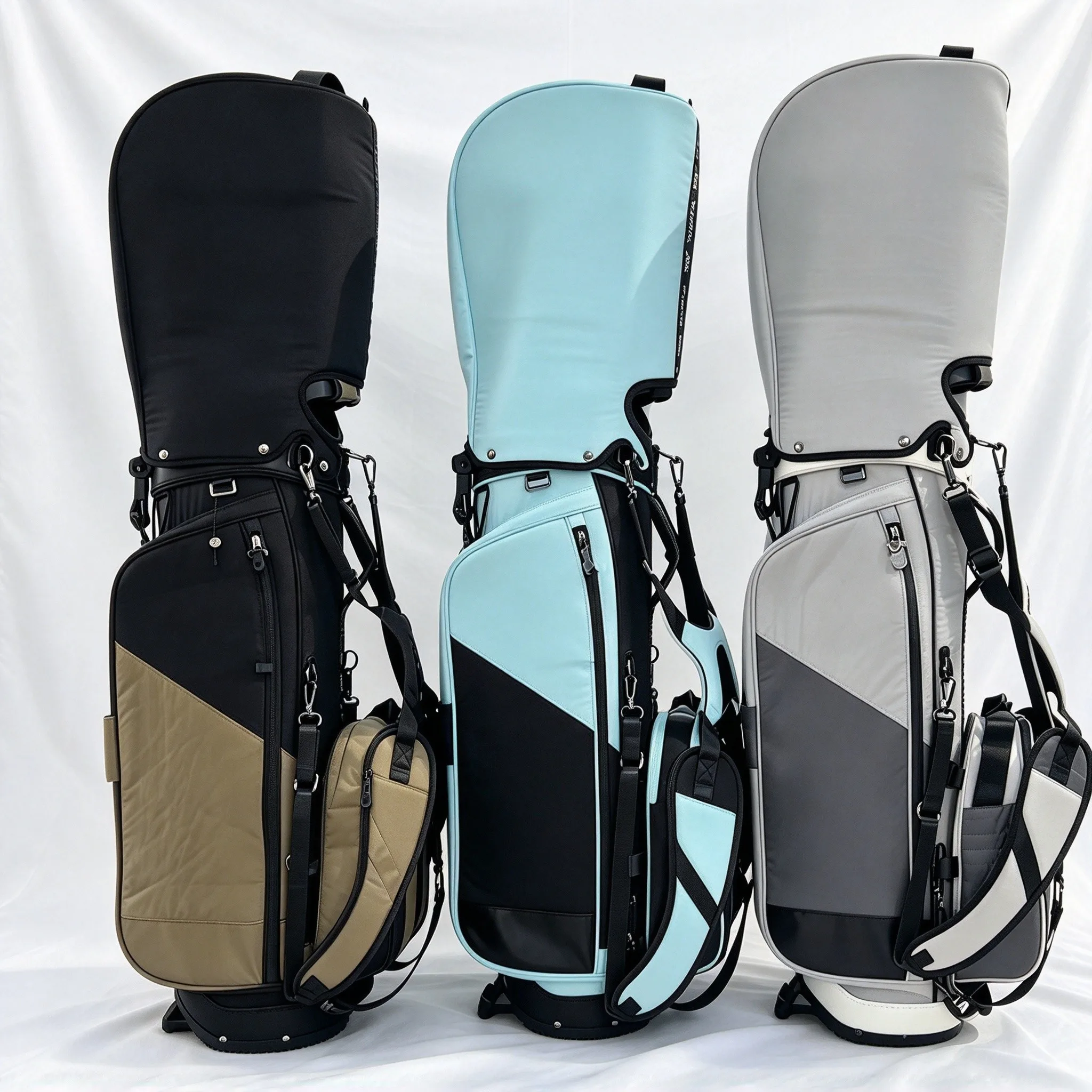 Unisex Golf Stand Bag, Lightweight Wear-resistant Fabric Golf Club Bag Trendy Fashion Golf Carry Bag