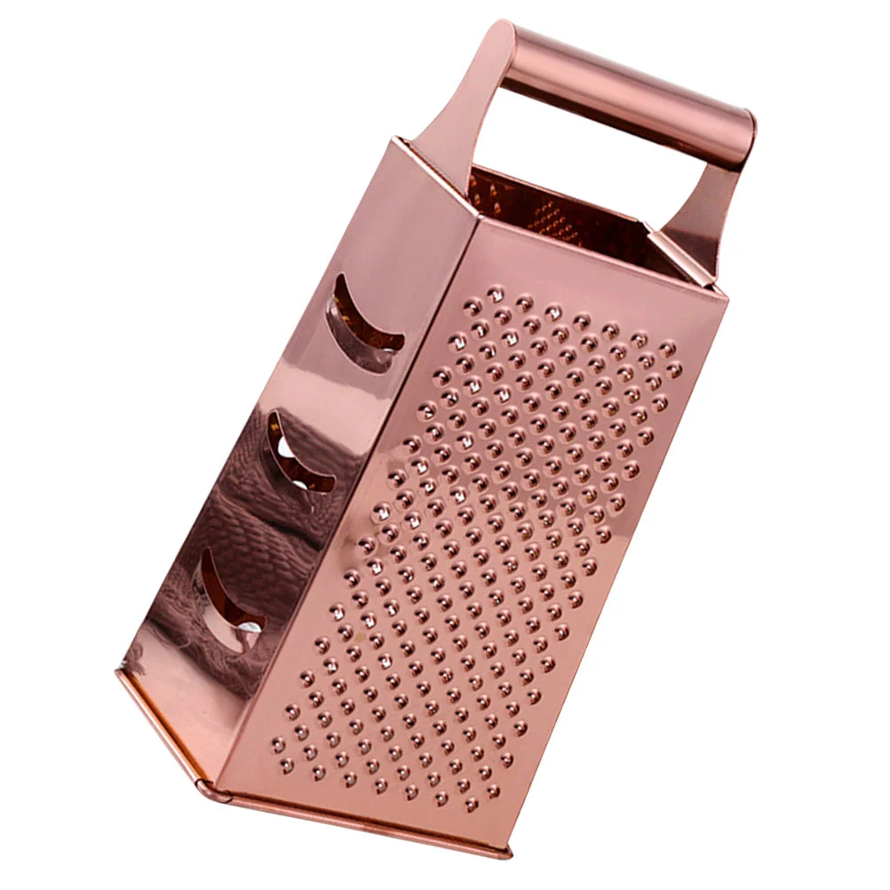 

Stainless Steel 4 Sided Shredder Grater Vegetable Peeler Rose Gold Handle Non Multipurpose Kitchen Tool Cheese