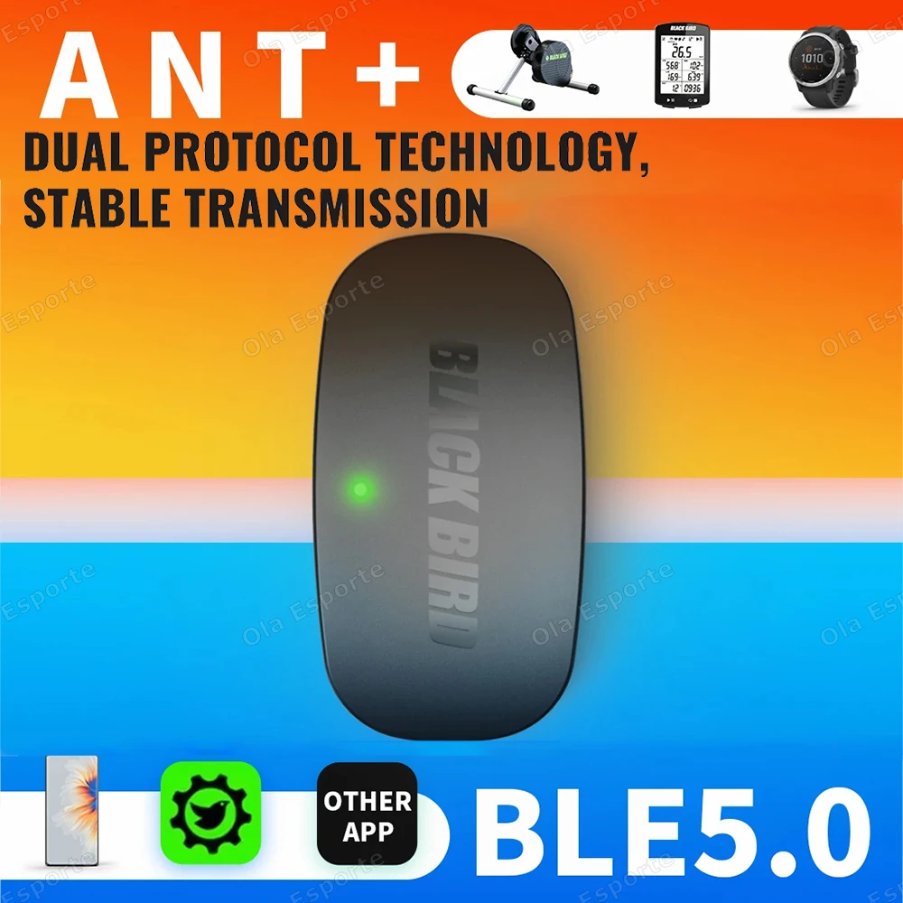 

HR1 датчик сердечного ритма поддержка ANT + Bluetooth открытый спортивный монитор нагрудный ремень для Wahoo Garmin Peloton Zwift водонепроницаемый