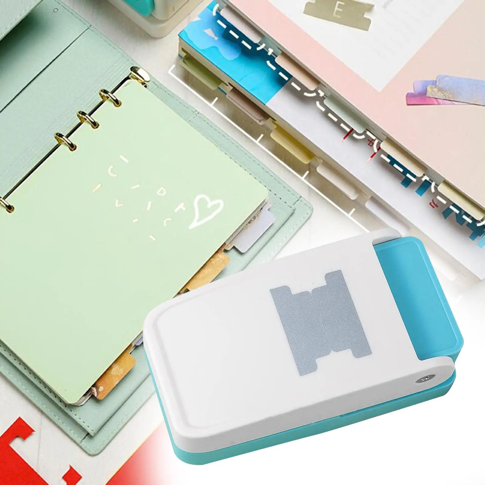 ルーズリーフ区切り文字ラベルパンチタブ、ペーパーコルク、クラフト用品、スクラップブック、メモ帳、カード作成用の強力なパンチ