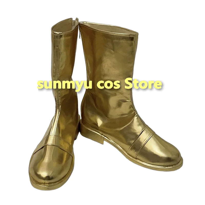 

Kamen Shocker Золотые сапоги Обувь для косплея нестандартного размера