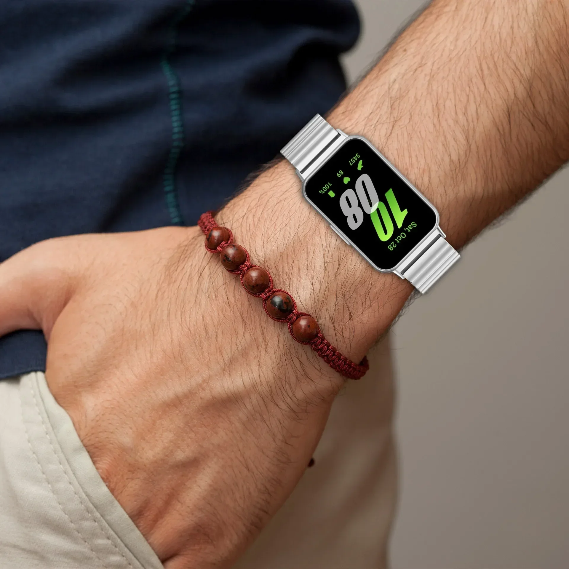 حزام من الفولاذ المقاوم للصدأ لهاتف Samsung Galaxy Fit 3 حزام بديل لسوار المعصم Galaxy Watch Fit3 #6