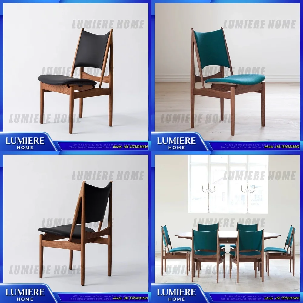 

Mid Century Modern Solid Wood Dining Chair for Home Hotel Airbnb Ash Wood Egyptian Style Designer Lounge Chair Vintage Wooden