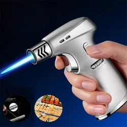 Portable Butane Torch Jet Flame Lighter Kitchen Cooking Welding Windproof Lighter Outdoor Camping Barbecue Quick Ignition Tool