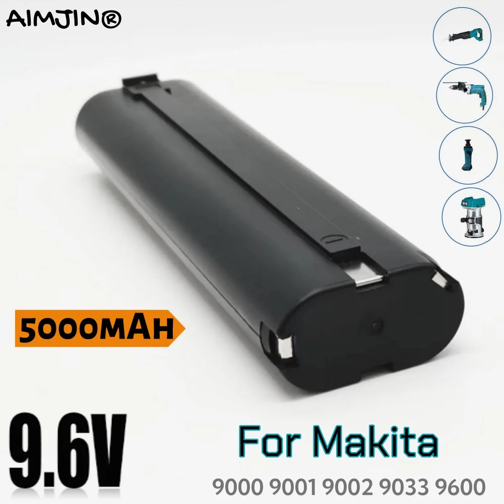 

9.6V 5000mAh Ni-MH Rechargeable Replacement Battery for Makita Mak 6095D 9000 9001 9002 9033 9034 632007-4 9600 193890-9 5090D
