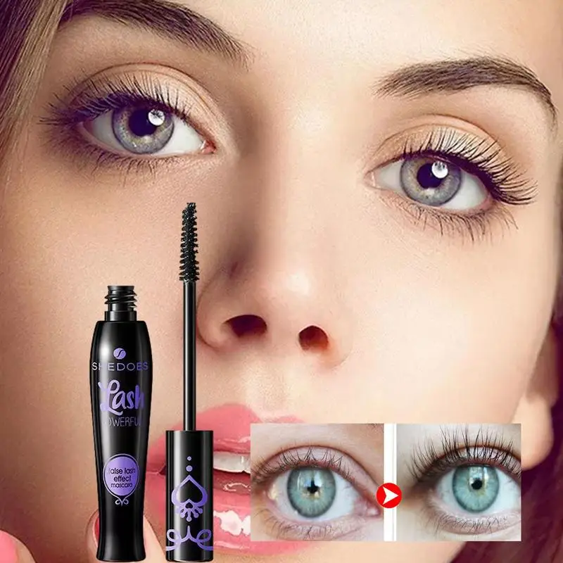 Curling Mascara Eye Cosmetics Waterproof Long Lasting Not Blooming Black Natural Thick Curling Lengthening Mascara Makeup