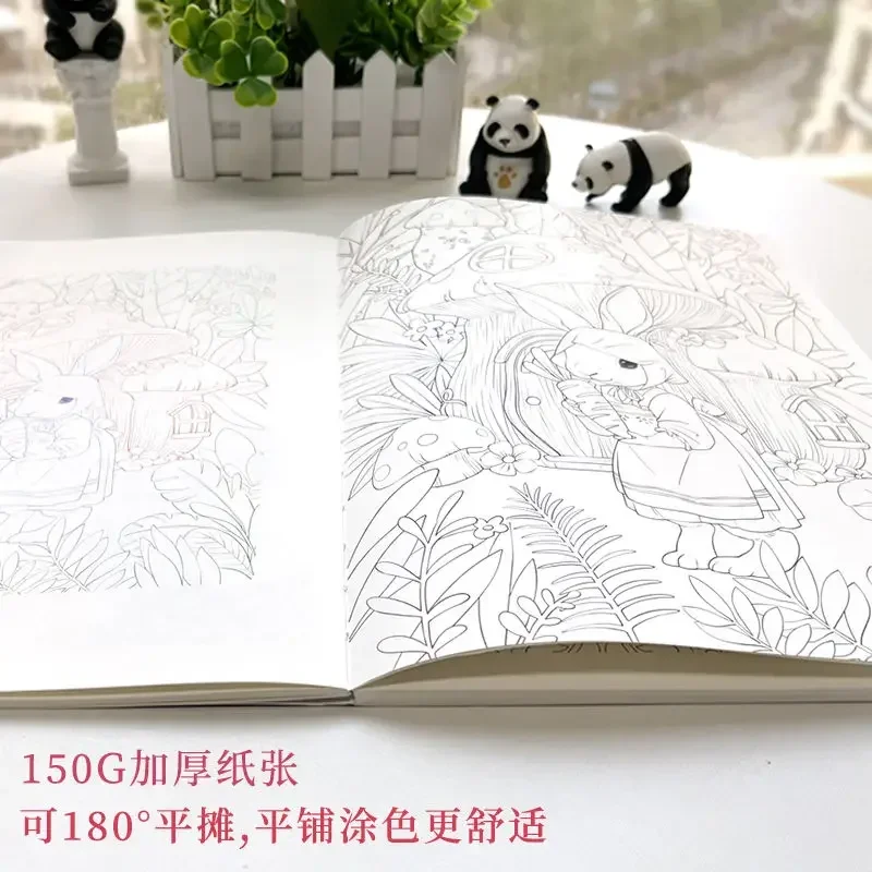 Fantasy Hand-painted Coloring Book, Adult Secret Garden Coloring Book with Coloring Lead, Adult and Drawing Books