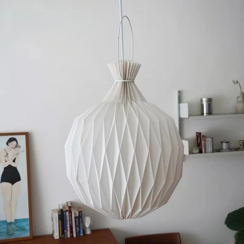 New Origami Bedroom Retro Homestay Chandelier Children's Room Creative Living Room Bedroom Restaurant Home Pleated Chandelier