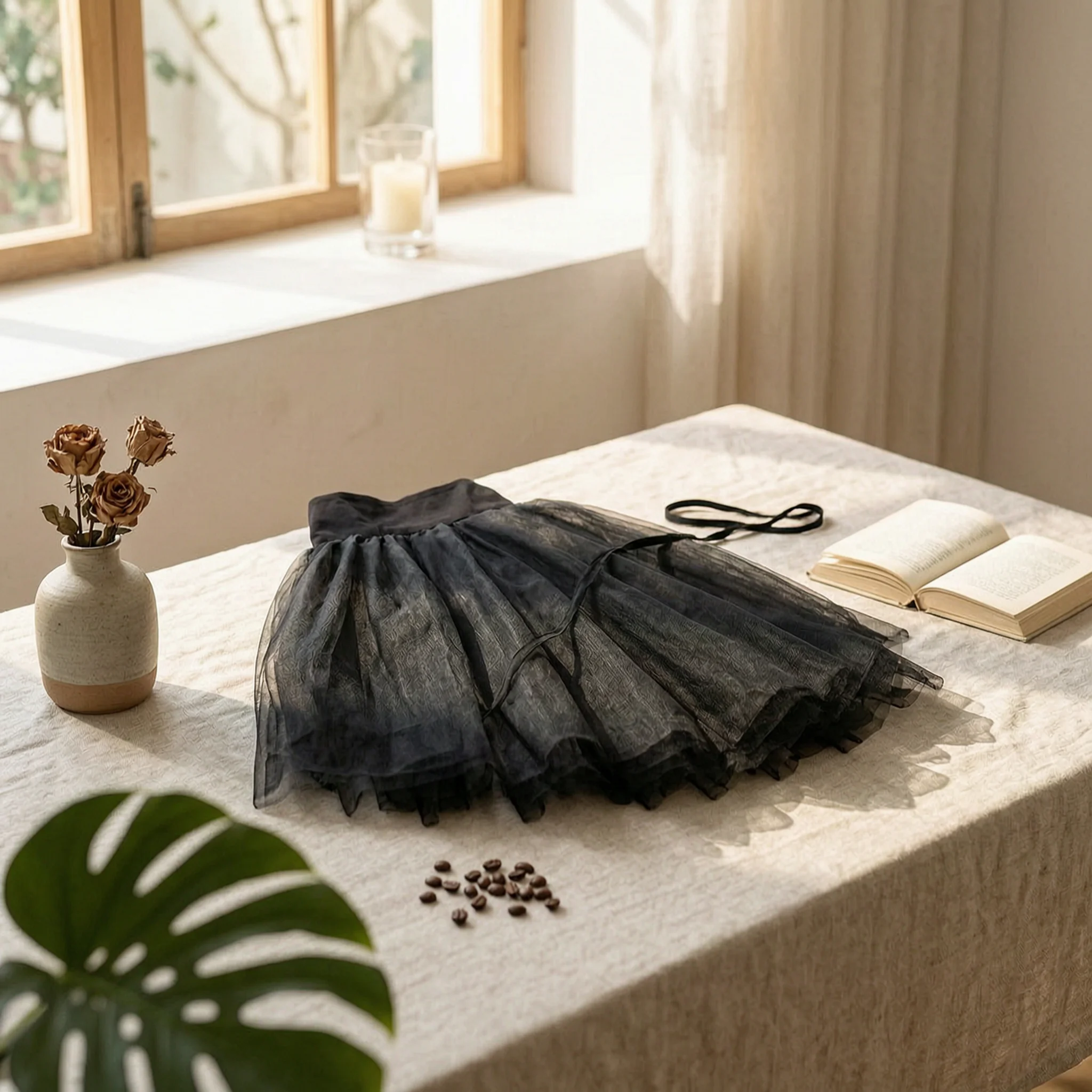 Mesh Petticoat Layered Tulle Petticoat Crinoline Skirt Black Dress Support Lightweight for Weddings
