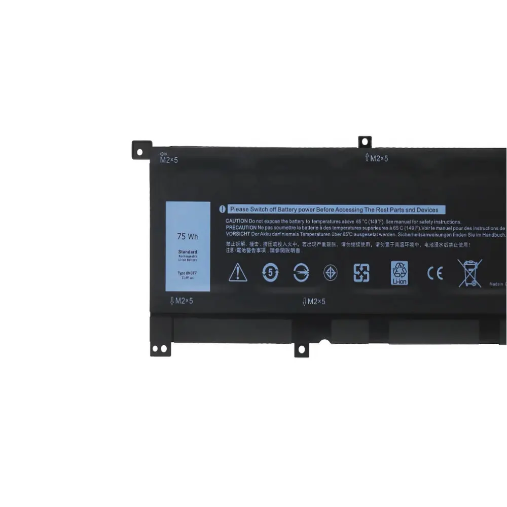 

11.4V 75Wh 8N0T7 P73F TMFYT Laptop Battery For DELL Precision 5530 2-in-1 XPS 15 9575 2-in-1 Series