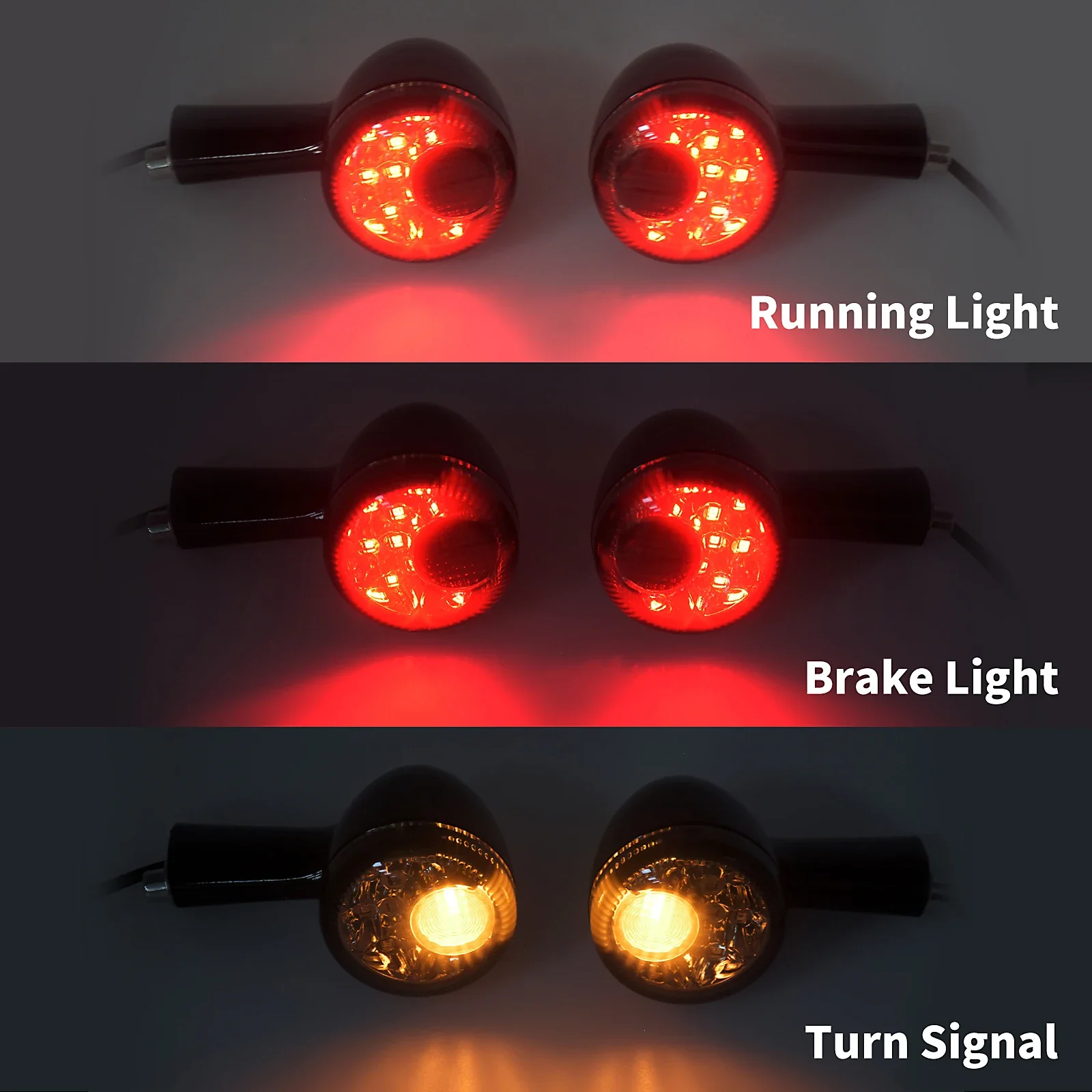 Motorcycle Rear Turn Signals Indicators LED Brake Lights For Harley Sportster 883 Iron XL1200 48 Roadster Custom Super Low 92-22