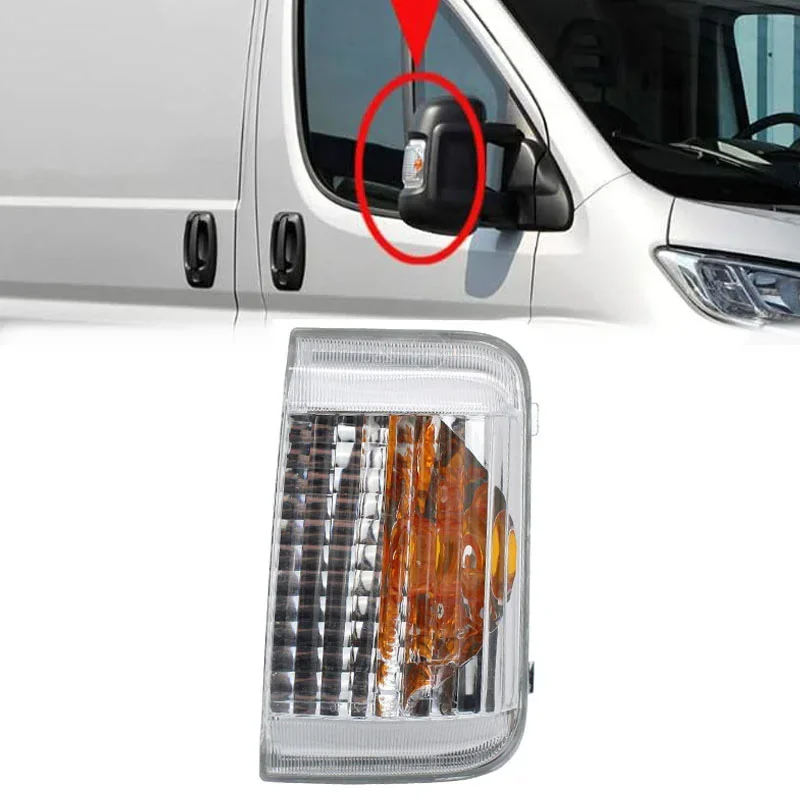 Car Wing Mirror Indicator Lens Accessories For Peugeot Boxer Citroen Jumper Fiat Ducato 2006-2022 Turn Signal Housing 71748254 view 4