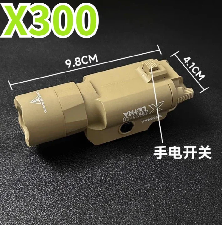 8V-New style x400 and X300 LED Scout Light For Pistol Fit 20mm Rail Airsoft Hanging Hunting Flashlight With laser light image 6