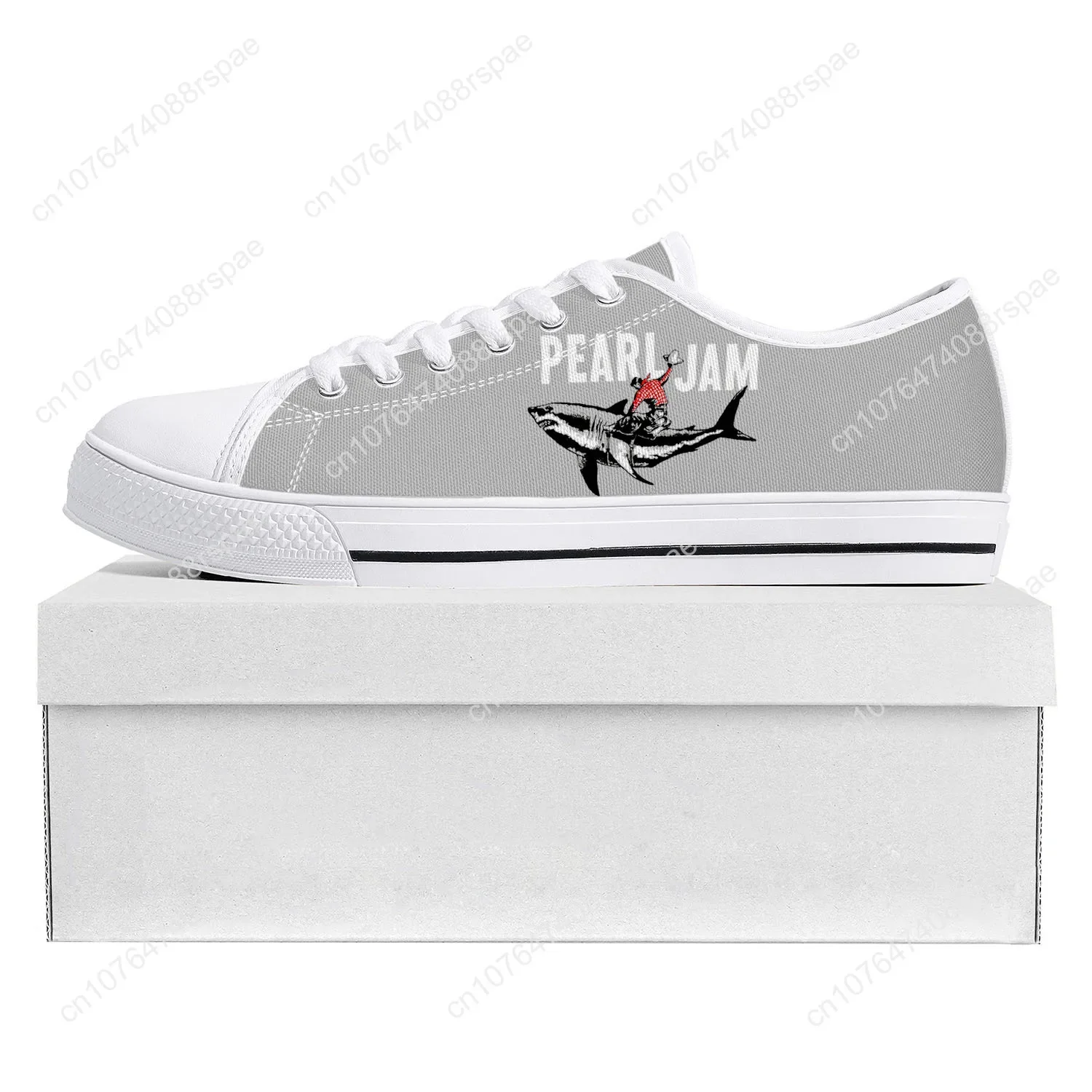 Tênis Pearl Jam Low para homens e mulheres, Rock Band, Low Top, alta qualidade, tênis para adolescentes, sapatos personalizados para casais