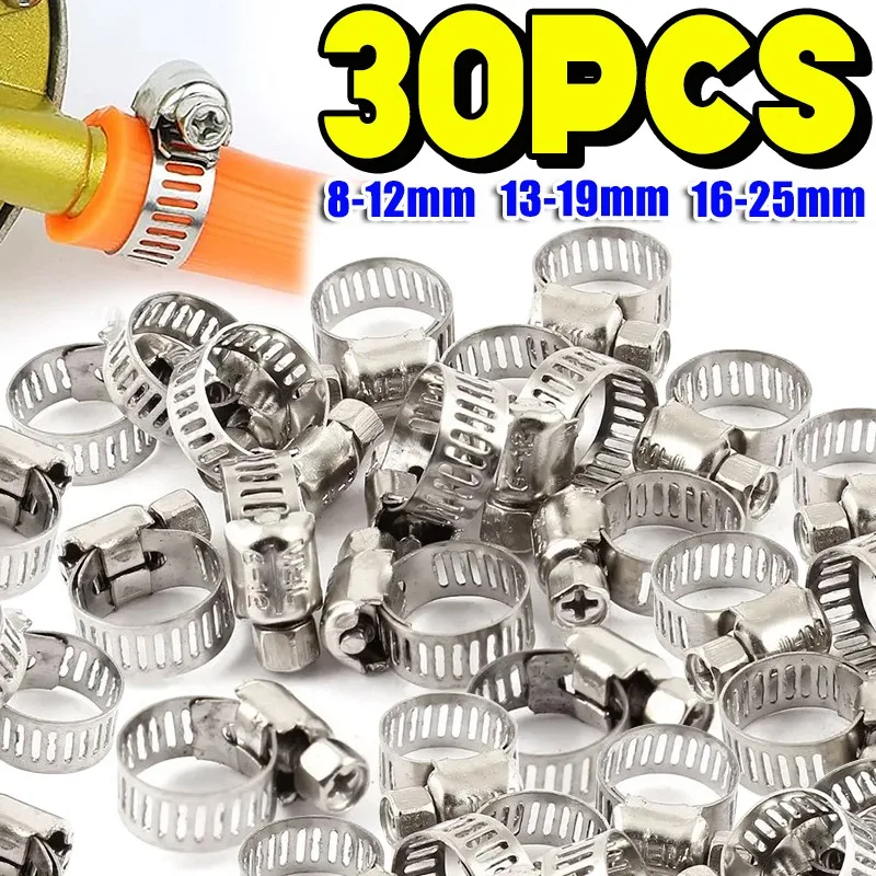 

Adjustable Stainless Steel Screw Band Hose Clamps Car Fuel Tube Pipe Clamp Worm Gear Plier Tools Faucet Water Pipes Fasteners