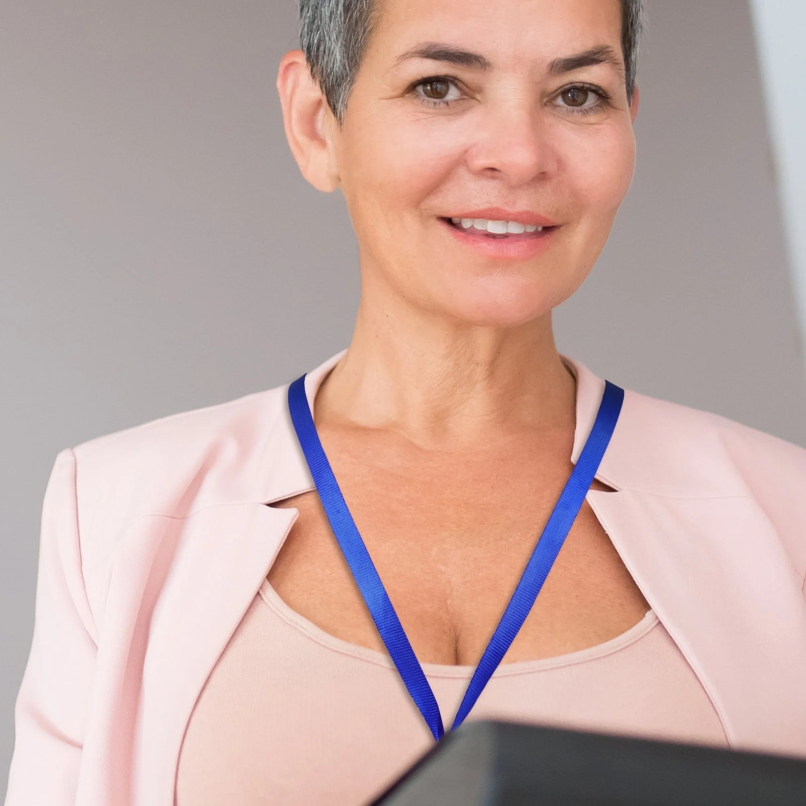 50 Stück Lanyards mit Metallschnalle, Ausweishalter, leicht, für Büro, Ausweis, Namensschilder, multifunktional, zum Aufhängen, Seil, Abzeichen-Lanyard