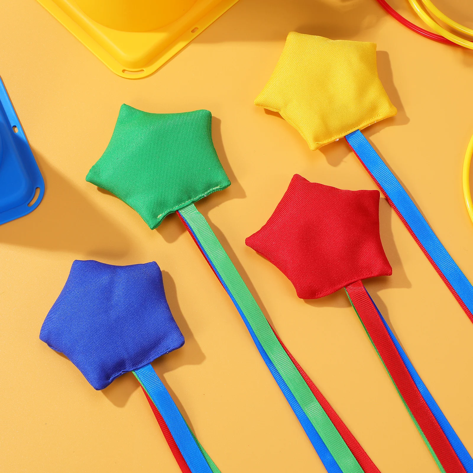 

12 pcs Sandbags Star-Shaped Bean Bags Lightweight Safe Play Cloth Plastic Beach Outdoor Building Carnival