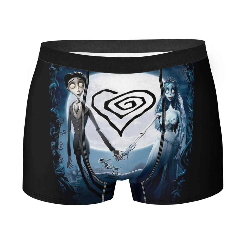 Corpse Wedding In Gothic Fantasy Happy Halloween Underpants Homme Panties Male Underwear Print Shorts Boxer Briefs