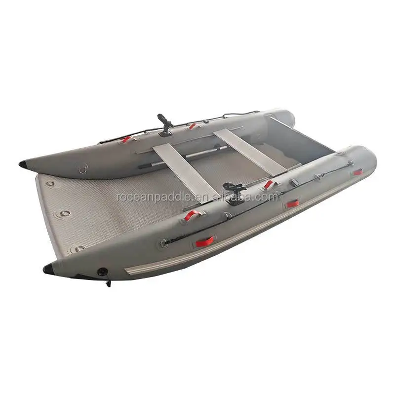 

Cheap 3m-4m Inflatable High Speed Fishing Catamaran Rubber Landing Craft With Motor