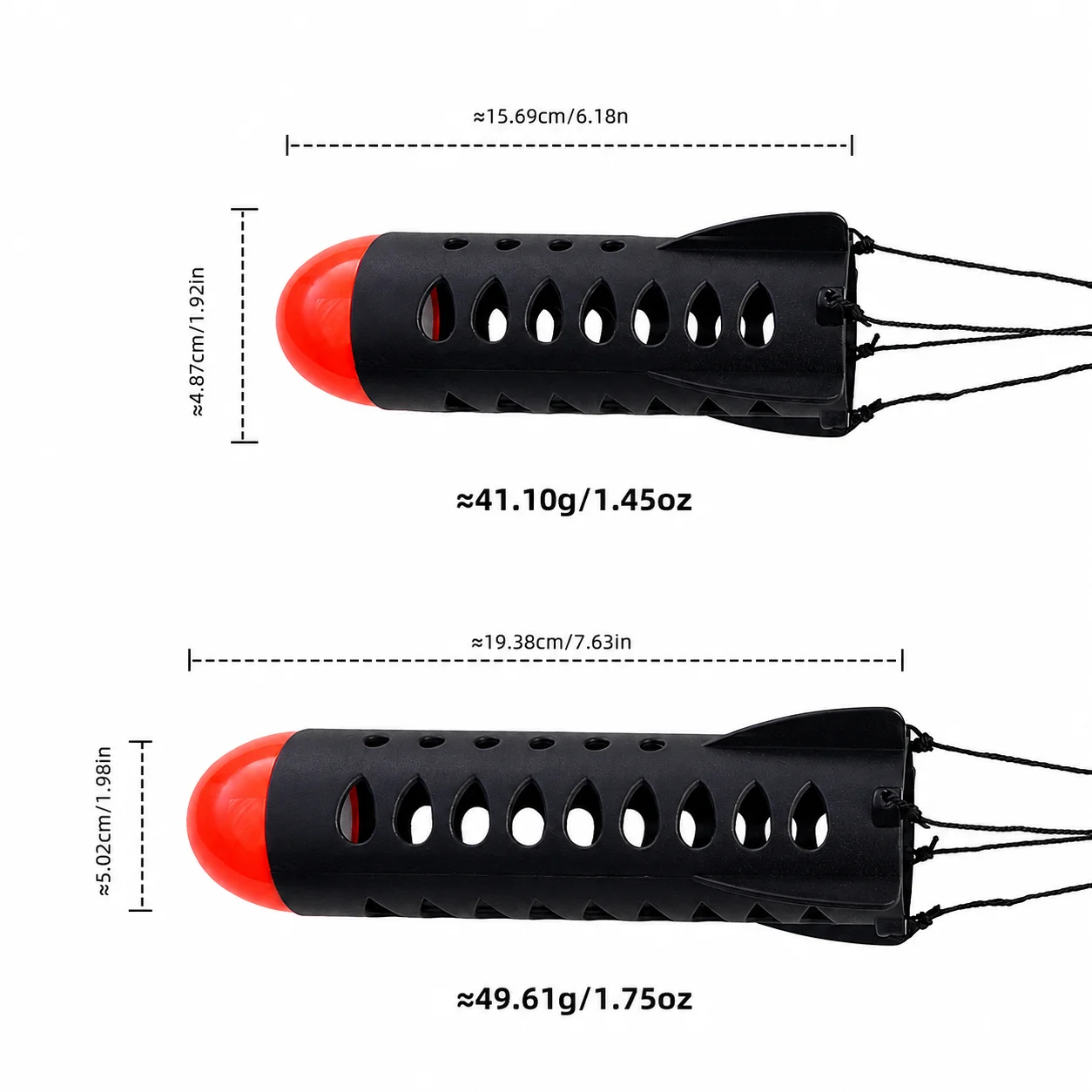 Long Cast Fishing Bait Feeder Rocket Groundbait Cage Spod Feeder Carp Fishing Tackle for Lake Wild Fishing - view 4