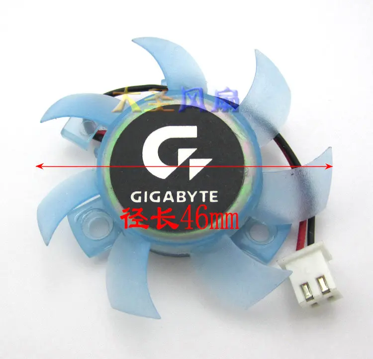 Original graphics card fan T&T MW-510H12C 0.14A 12VDC  2Lines diameter 46mm pitch 26MM