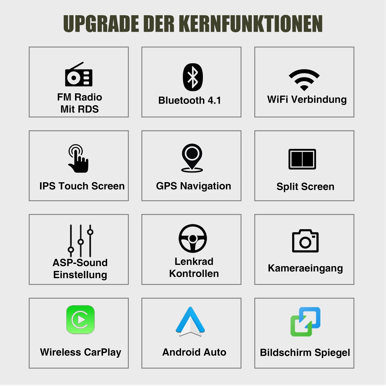 ESSGOO Android 14 9" Touchscreen Autoradio für Smart Forfour/Fortwo 453 - Wireless CarPlay & Android Auto - GPS Navigation FM WiFi USB Typ-C RDS SWC Mirror Link - Multimedia Videoplayer – Detail 3
