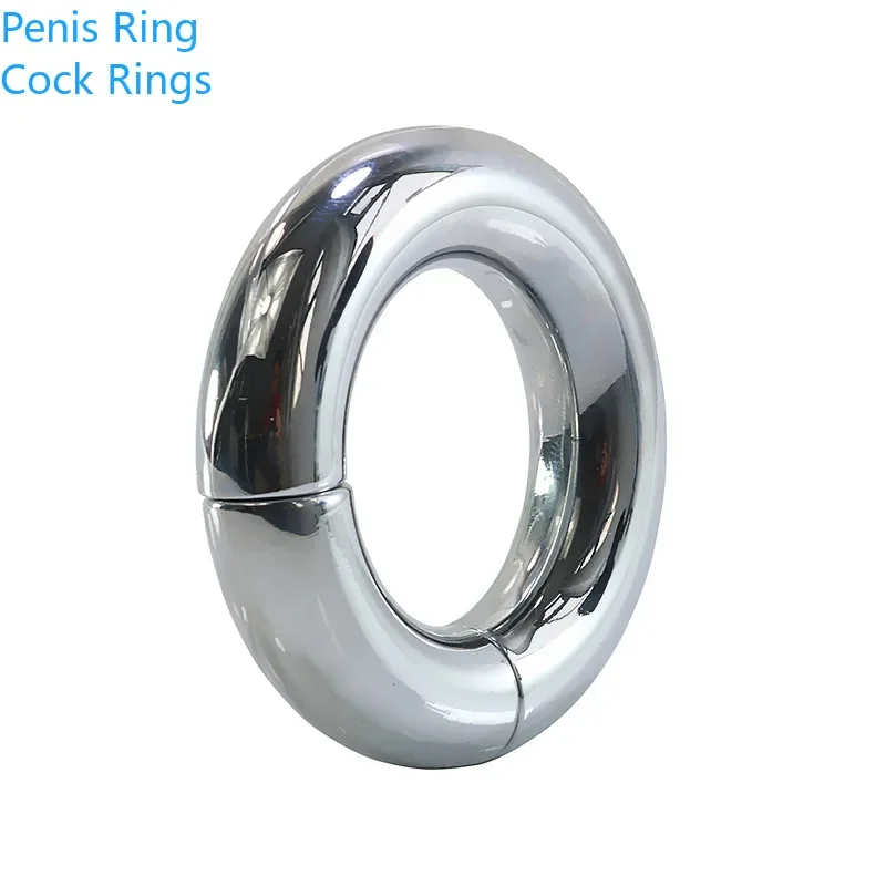 Penis Sleeve Ball Stretcher Scrotum Sex Toys for Men Heavy Penis Ring Locking Ring Delayed Ejaculation Cock Bondage Metal