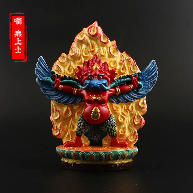

Dapeng Golden-winged Bird Protector Buddha Statue Resin Painting Dapeng Bird Eagle King Protector Bodhisattva Tibetan Tantra