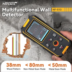 NOYAFA Wall Scanner NF-513 Metal Detector Stud Finder LCD Display Wall Detector Metal AC Live Wires with Positioning Hole