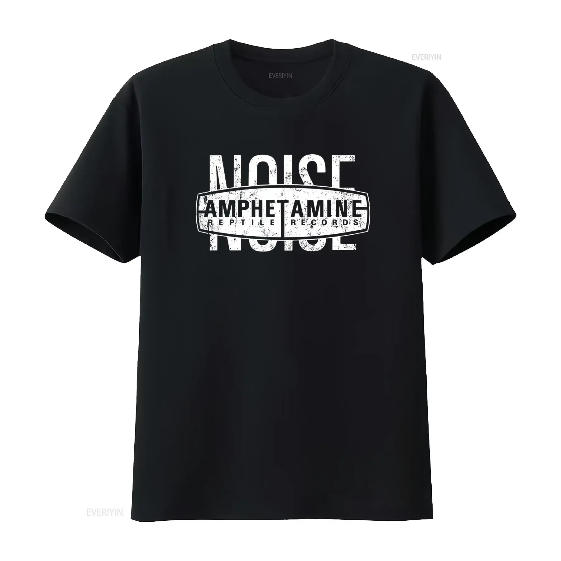 Noise Amphetamine Reptile Records Label Rock Metal Music Black T Shirt vintage Washed Casual homme designer clothes Stylish