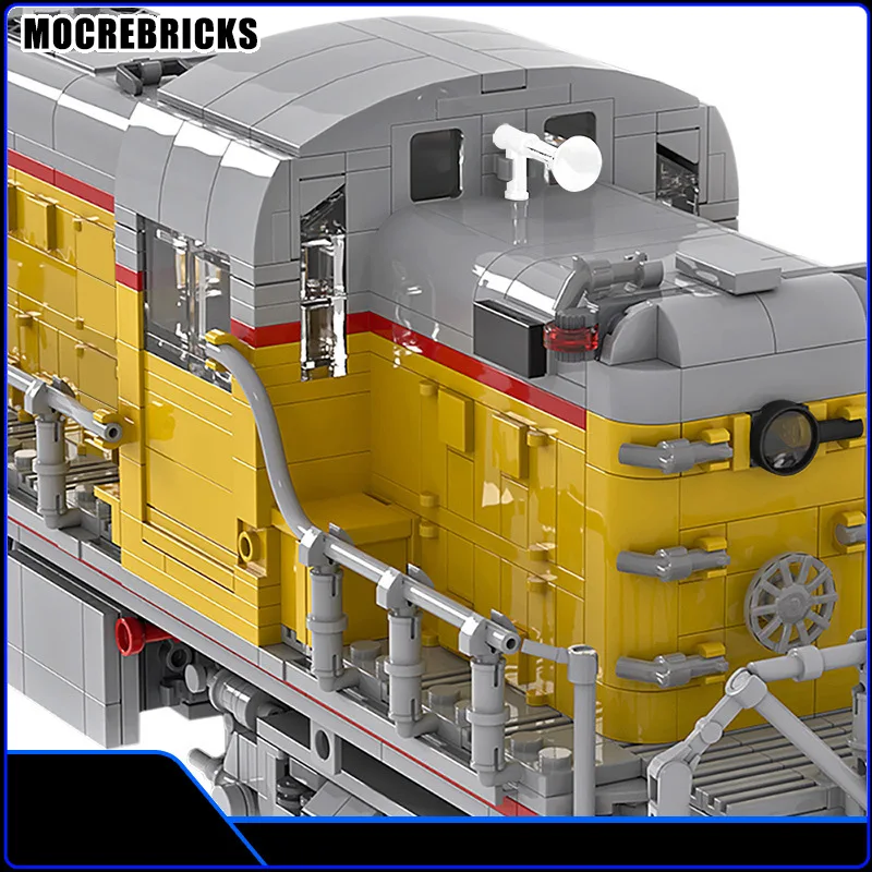 MOC-52188 Creative American Railway Alco RS11 Diesel Locomotive Diesel Electric Train Traffic Building Block Model Bricks Toys