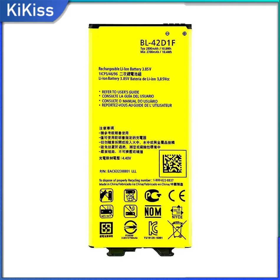 

Battery BL-42D1F 2800Mah For LG G5 H820 H830 H831 H840 H850 H860N H860 H868 F700 VS987 LS992 US992 F700L F700S F700k