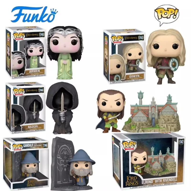 

Funko POP Original Lord of The Rings Anime Figure Elrond Gandalf Arwen Eowyn Nazgul Action Figure Toys for Boys Girls Gift Model