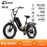 CEAYA R8SE Electric Bicycle 20 Inch Fat Tires E-Bike For Audlts 48V 15Ah City Electric Bike