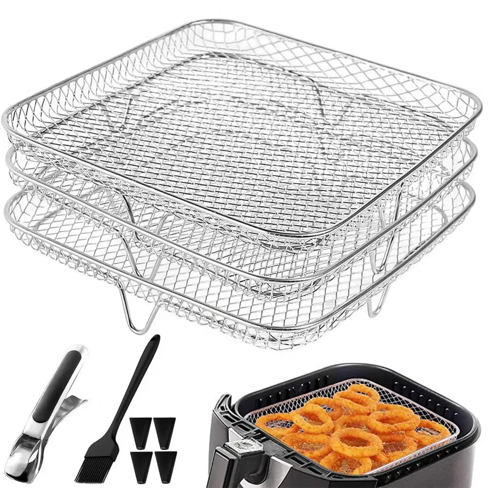 

Stainless Steel Fryer Rack Stackable Dehydrating Rack Stackable Stainless Steel Dehydrator Roasting Rack Set for Steaming