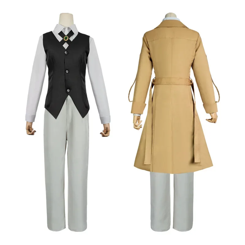 Bungou Stray Dogs Anime Costume Complet, Dazai Osamu Cosplay, Geltrench, Chemise, Collier, Pantalon, Tenue Ultraviolette, Halloween, Nouveau Jeu