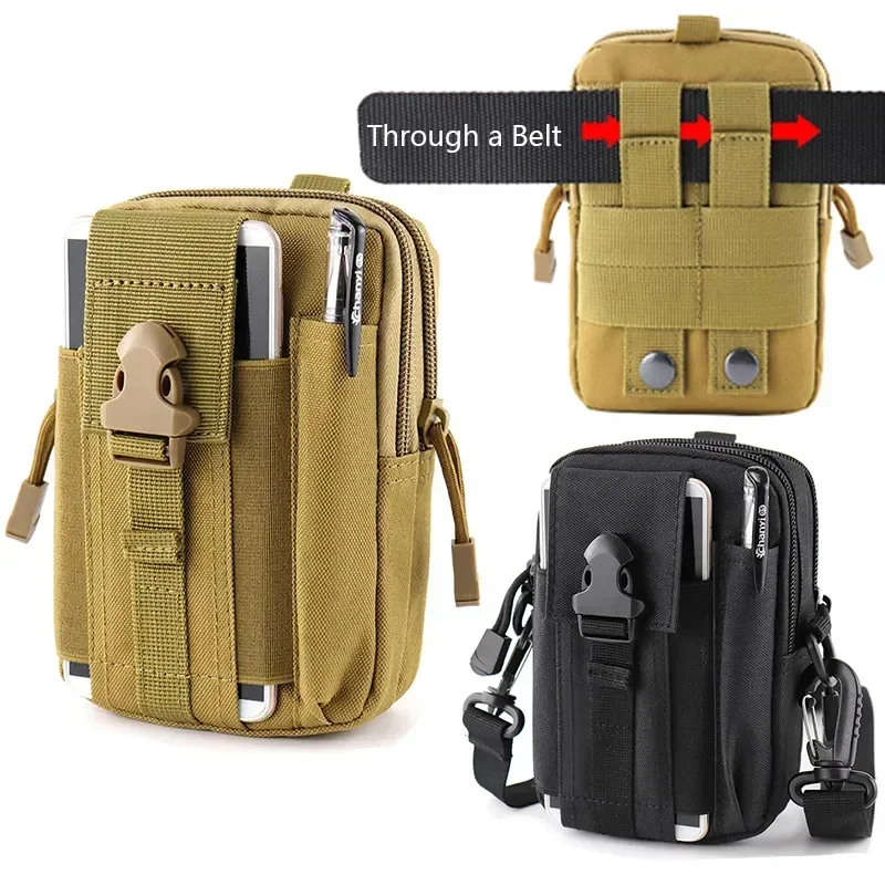 

Phone Tools Waterproof Mobile Bags Men Molle Sport Pack Belt Travel Hunting Waist Bag Outdoor Military Bum Pouch Nylon Tactical