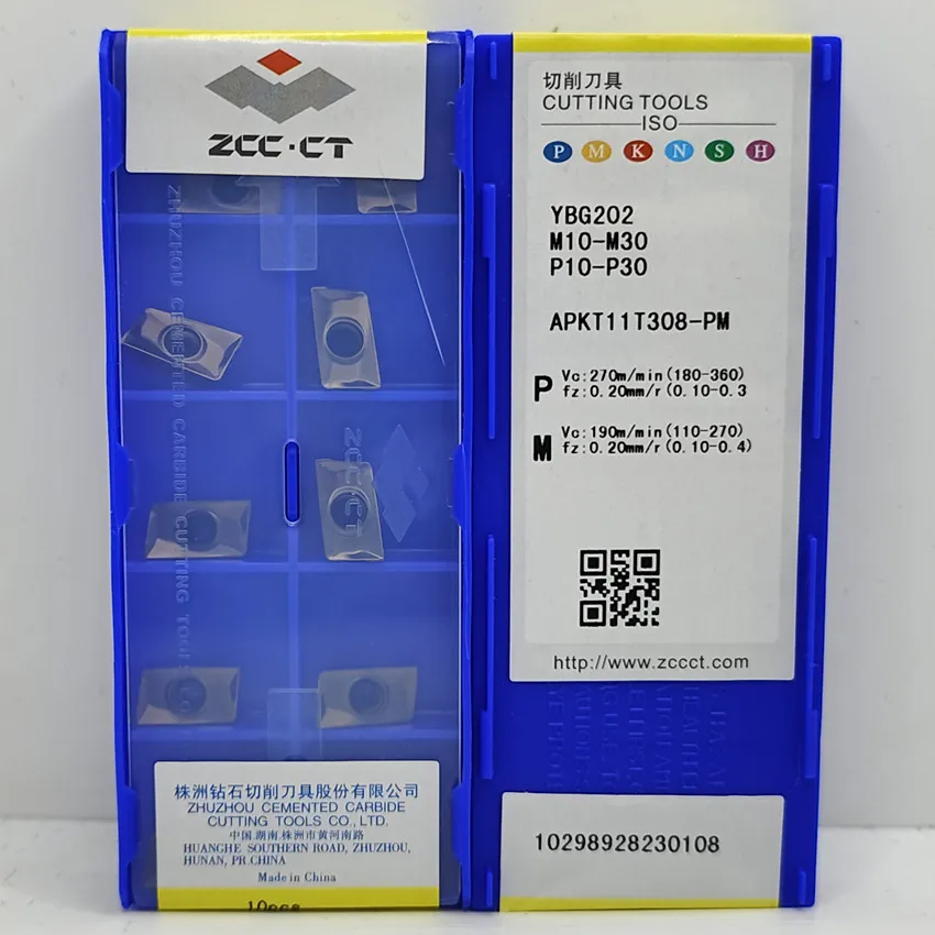 

APKT11T308-PM YBG202 APKT11T308-PM APKT11T308 ZCC.CT CNC blade carbide insert Milling inserts For Steel, Stainless steel