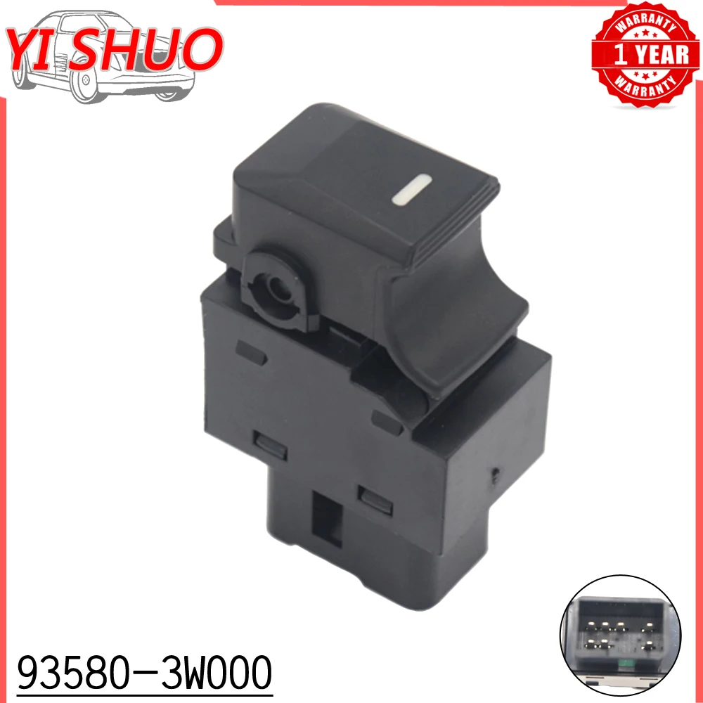 

Car 93580-3W000 7 Pins Passenger Side Electric Power Window Control Switch Lifter Button For Kia Sportage 2011-2016 93575-1H000