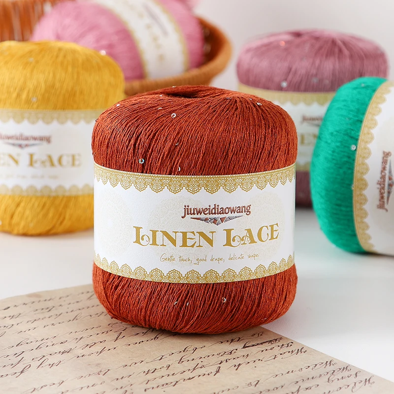 Spitzengarn mit Kleinen Pailletten, Sommerliches Handstrickgarn Geeignet für Handgestrickte Pullover, Schals, Mützen, Westen, Tücher, Kissen und Andere Handarbeiten