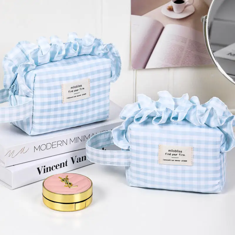 فتاة الترفيه السفر حقيبة مستحضرات تجميل محمولة اللون الإملائي منقوشة حقيبة التجميل المحمولة سعة كبيرة أكياس التخزين المنزلية للمرأة