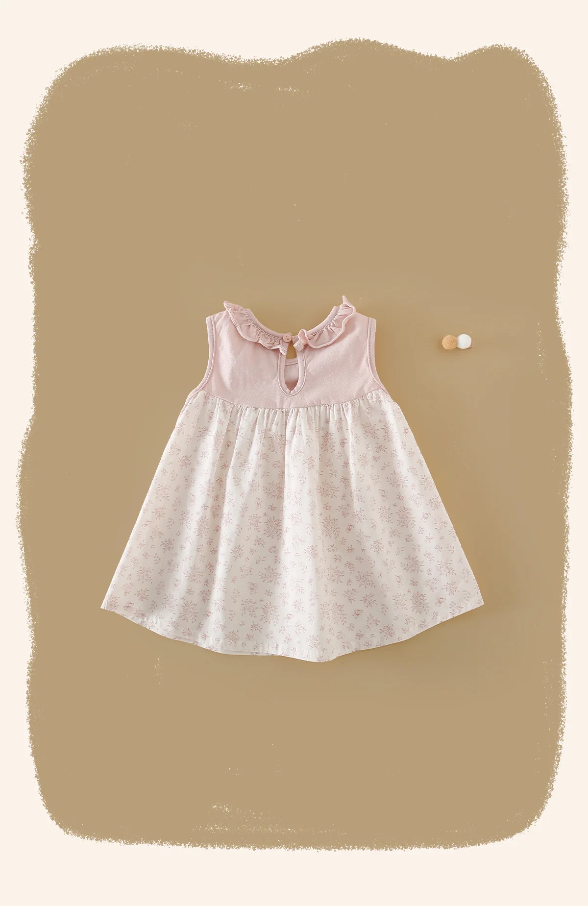 Summer New Baby A Grade Kids Dress Breathable Sleeveless Baby Girl Floral Princess Dress