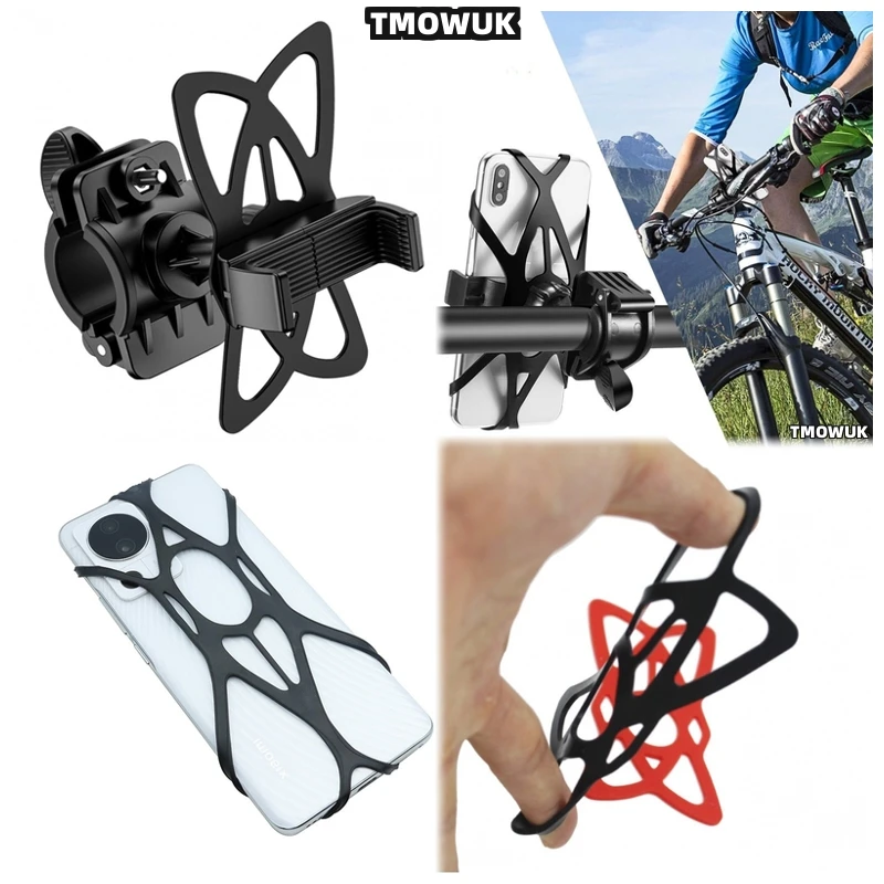 

Foldable Silicone Phone Clamp For IPhone Samsung Huawei Xiaomi OPPP Vivo Motorcycle Bike Handlebar Adjustable Rubber Holder