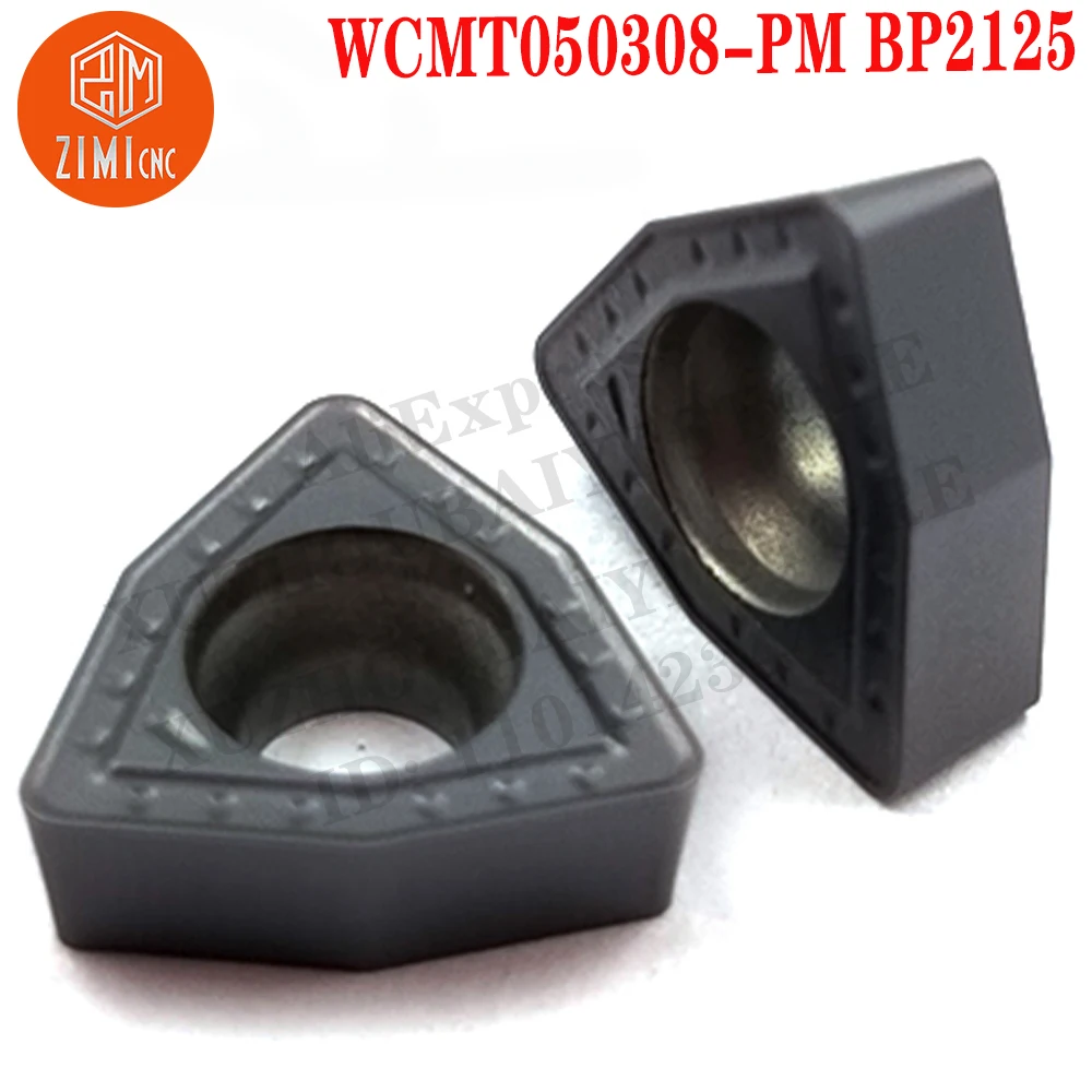 WCMT050308-PM BP2125 WCMT050308 Tornitura del carburo Inserti per foratura a U CNC Utensili per trapano WC U tornio per metalli Strumenti CNC utensili da taglio WCMT