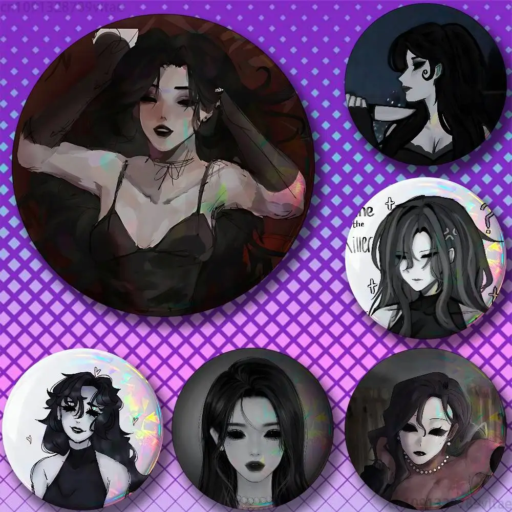 J-Jane the Killer 25mm 75mm 44mm 58mm 32m Coin Badges Personalized Handmade Round Brooches Pins Accessory