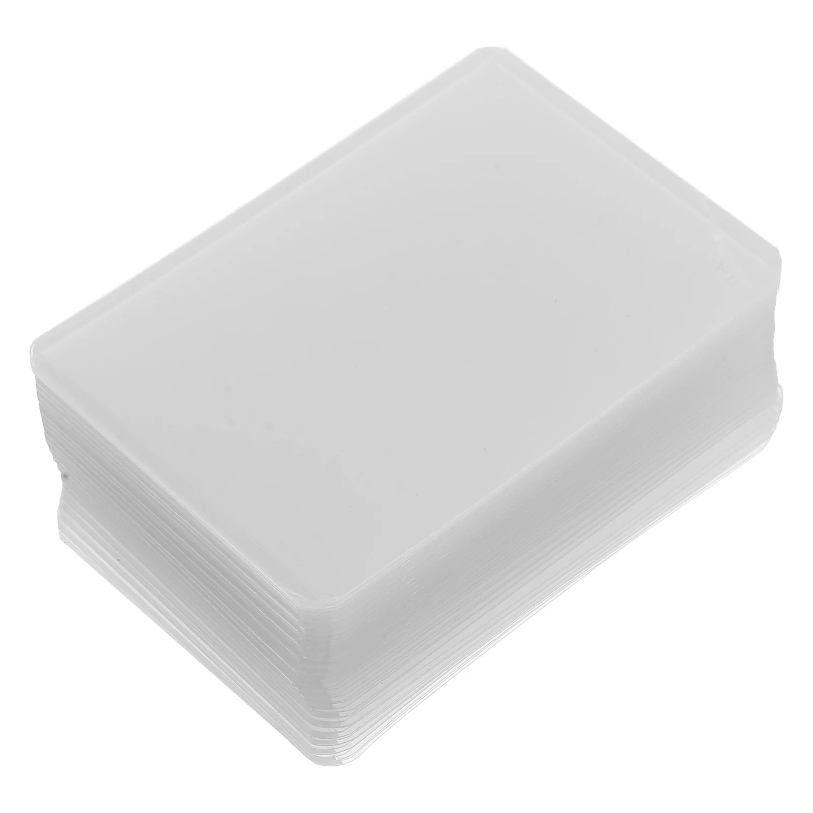 

25Pcs Clear Rigid PVC Card Protectors for Student Badge Case Id Name Tag Game Trading Cards Waterproof Dustproof Protective