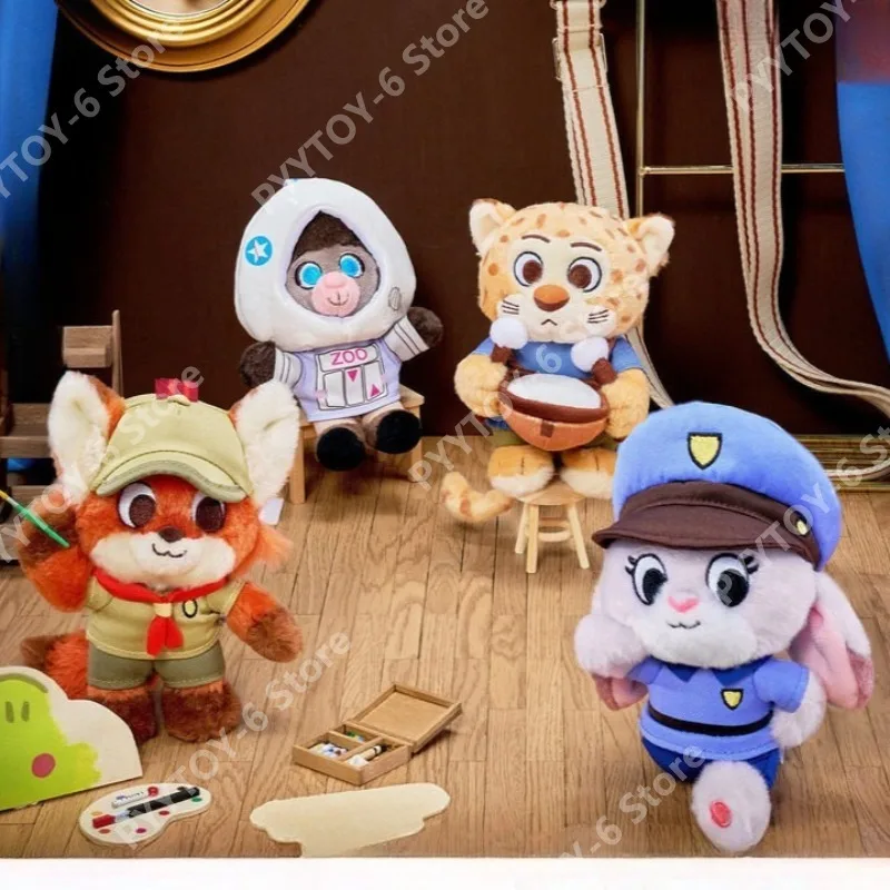 

Официальный плюшевый брелок Disney Zootopia Джуди и Ник, коллекционная аниме-кукла, подвеска для сумки, новогодний подарок, украшение, плюшевая игрушка