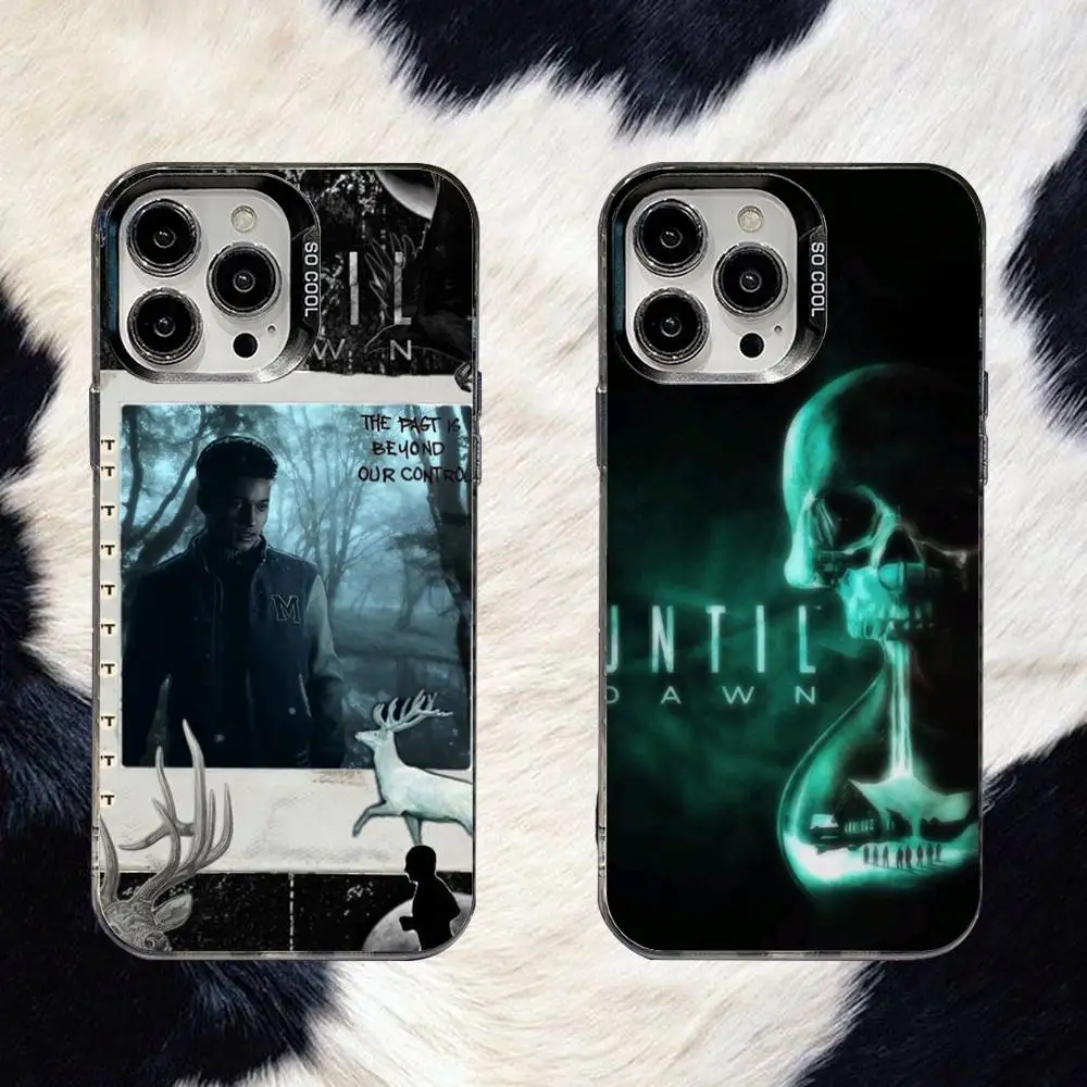 

Game Until Dawn Phone Case For iPhone 16,15,14,13,12,11,8,7,Pro,Max,Plus,Mini,XS,SE Anti Fall Black Matte Hard